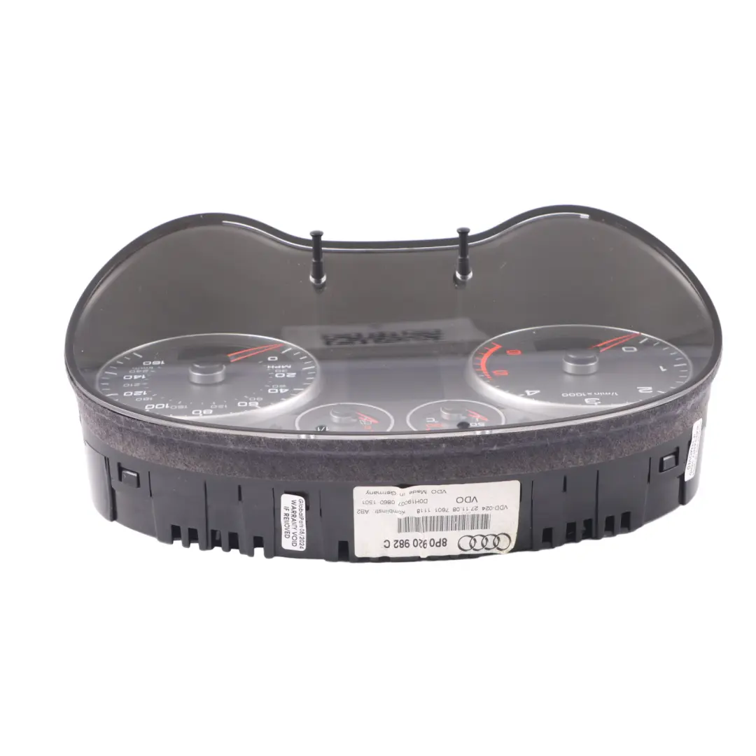 Audi A3 E 104 T Diesel Instrument Cluster Speedo Clocks Manual 8P0920982C - SKU RHD-8P0920982C - Part number RHD-8P0920982C