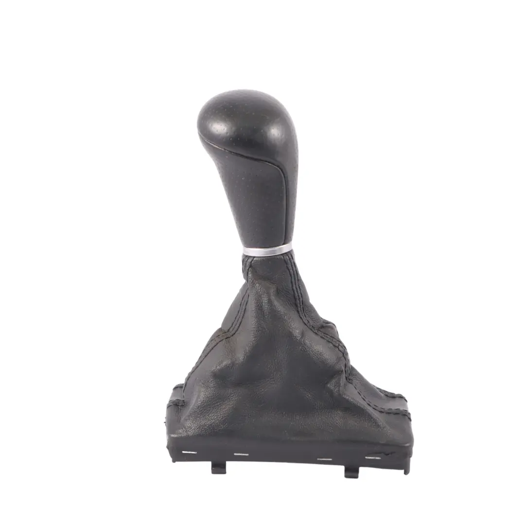 Audi Q7 4L Gear Selector Lever Cover Knob Automatic Leather Black - SKU RHD-8P2713141C - Part number 8P2713141C