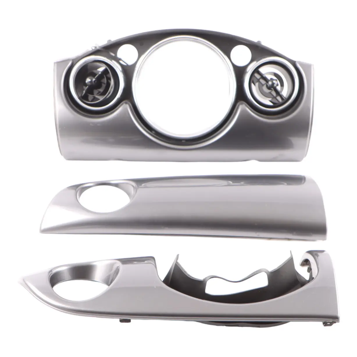 Dashboard Panel Mini R50 R53 Set Trim Strip Cover Anthracite Silver