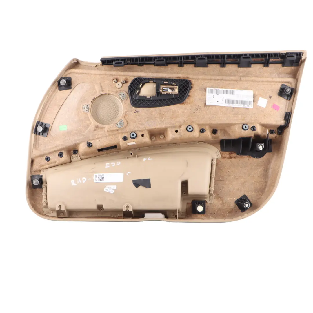 BMW E90 E91 Front Left N/S Door Card Panel Trim Lining Cloth Beige - SKU rhd-9154161 - Part number 9154161