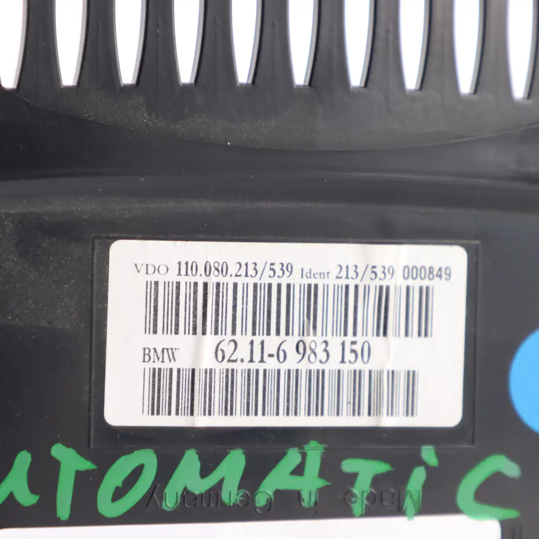 Instrument Cluster Speedo Meter Clocks Automatic to BMW E60 E61 Petrol with Part number 9194885 BMW E60 E61 Petrol Instrument Cluster Speedo Meter Clocks Automatic - SKU RHD-9194885 - Part number 9194885