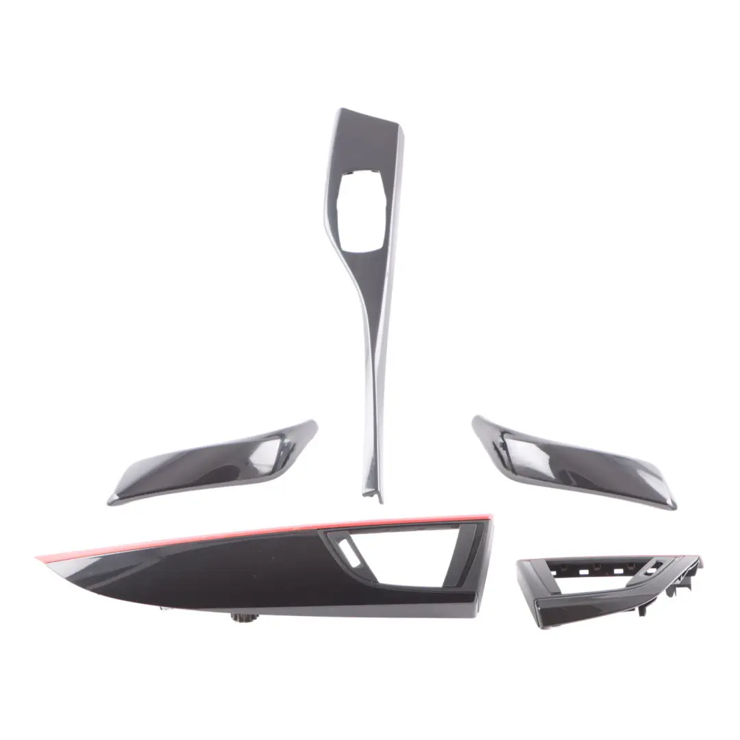 BMW F21 F22 Dashboard Set Decor Trim Strip Door Handle Cover Black Korallrot Red - SKU rhd-9205370-3 - Part number 9205370