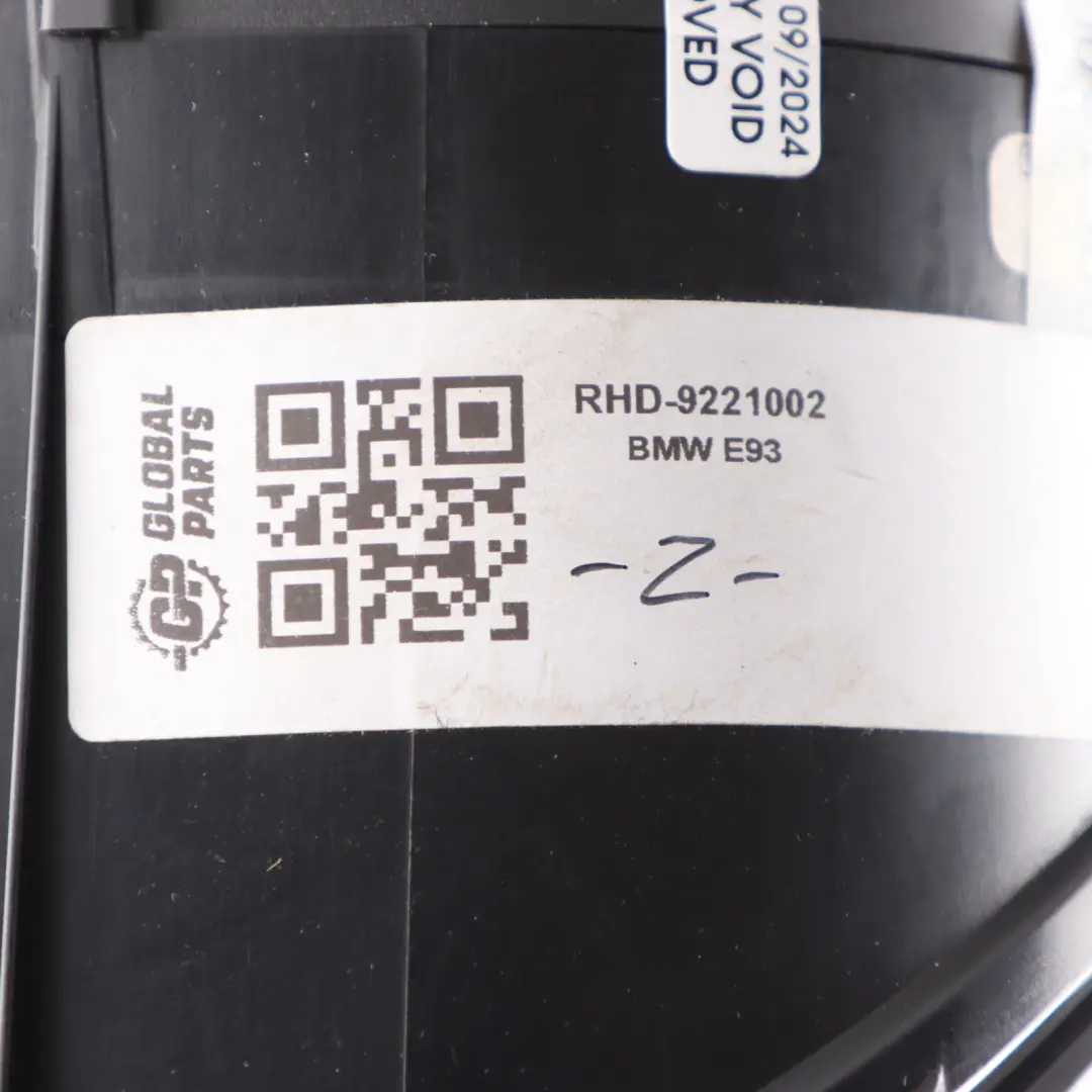 Instrument Cluster Speed Meter Double Clutch Transmission to BMW E93 Petrol with Part number 9221002 BMW E93 Petrol Instrument Cluster Speed Meter Double Clutch Transmission - SKU RHD-9221002 - Part number 9221002