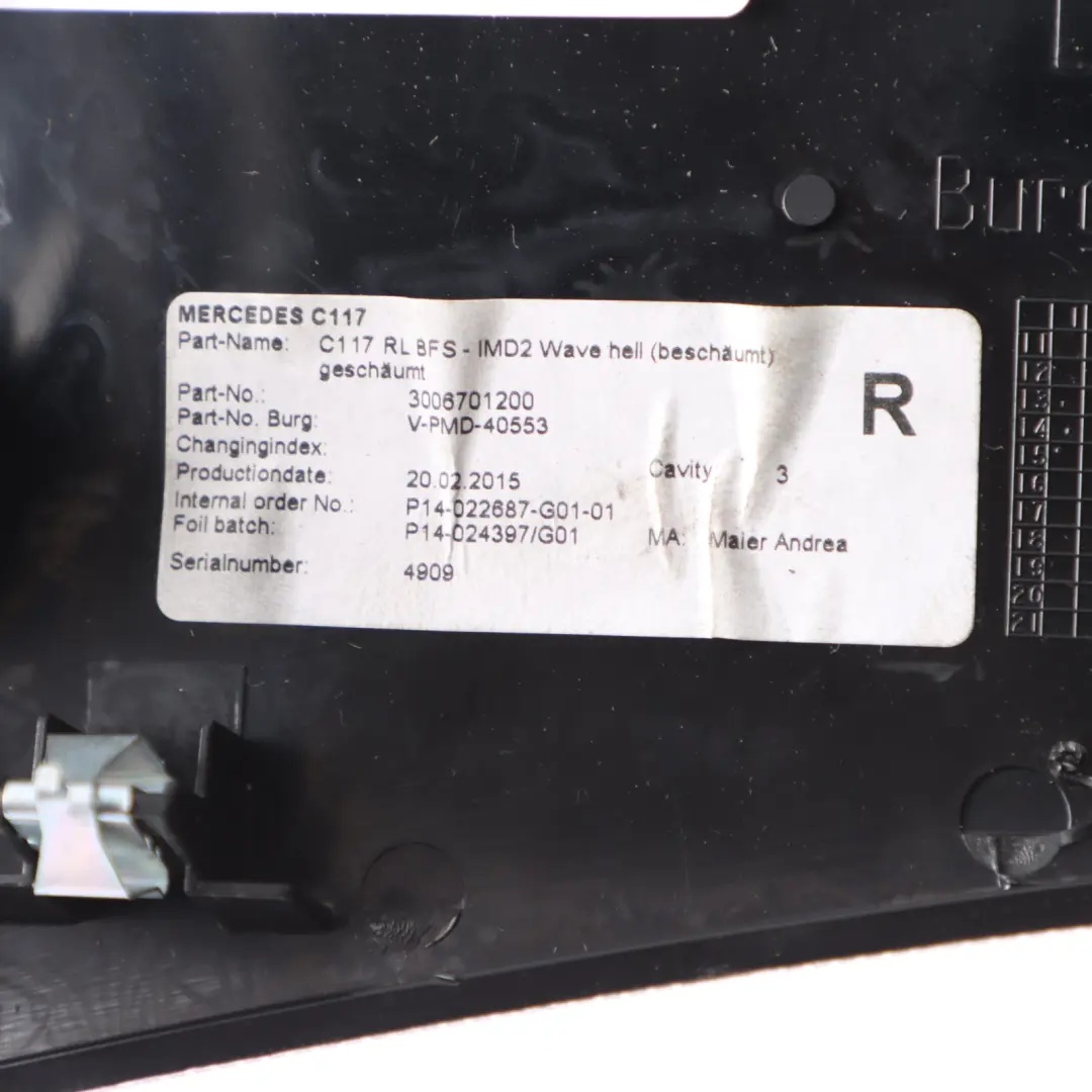 Mercedes CLA C117 Dashboard Panel Trim Air Vent Cover Surround A1176800871 - SKU RHD-A1176800871 - Part number RHD