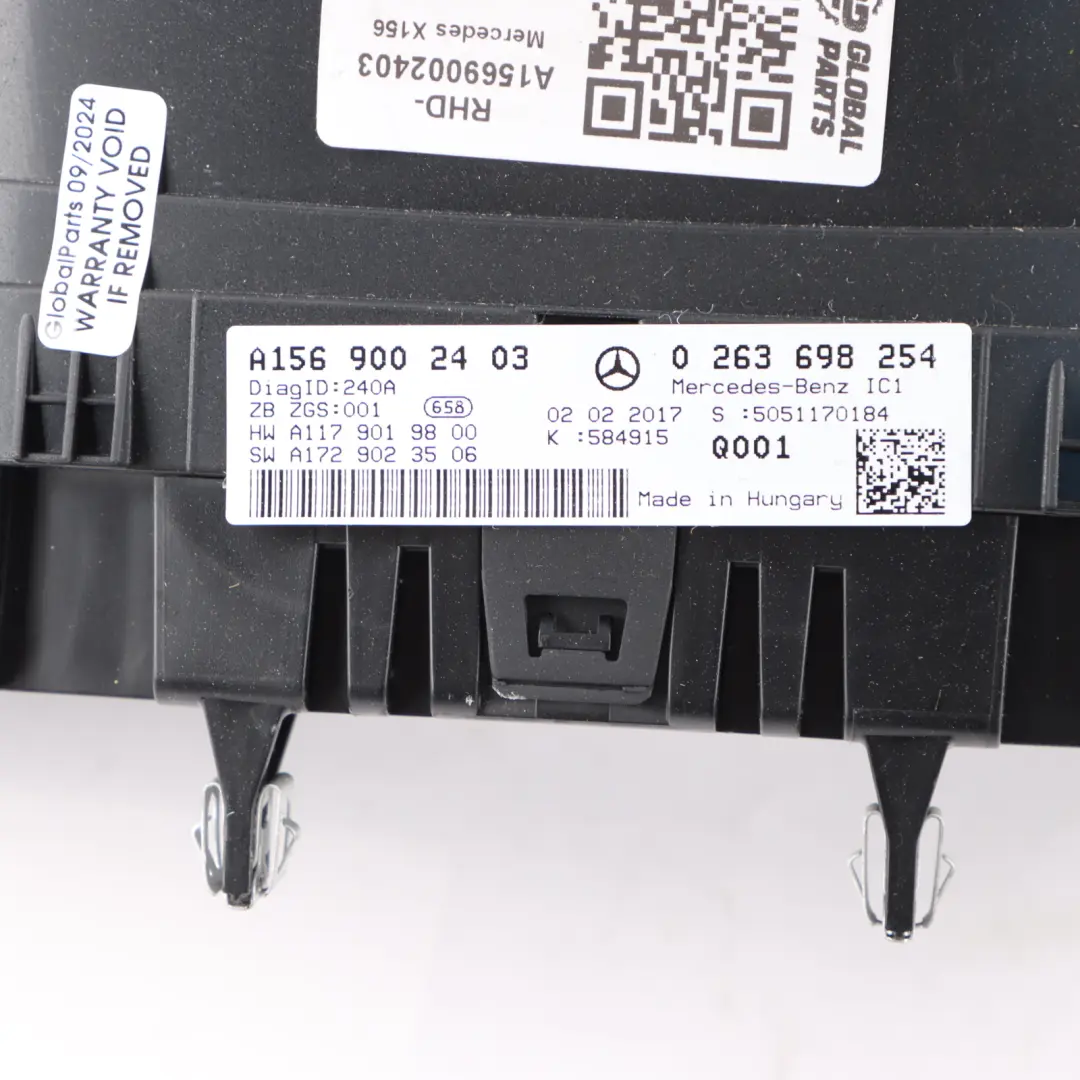 Speedometer Speedo Clock Instrument Diesel Automatic to Mercedes X156 with Part number A1569002403 Mercedes X156 Speedometer Speedo Clock Instrument Diesel Automatic - SKU RHD-A1569002403 - Part number A1569002403