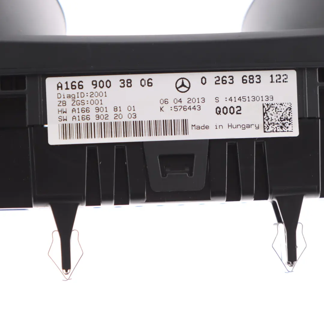 Instrument Cluster Speedometer Automatic to Mercedes W166 Diesel with Part number A1669003806 Mercedes W166 Diesel Instrument Cluster Speedometer Automatic - SKU RHD-A1669003806 - Part number A1669003806