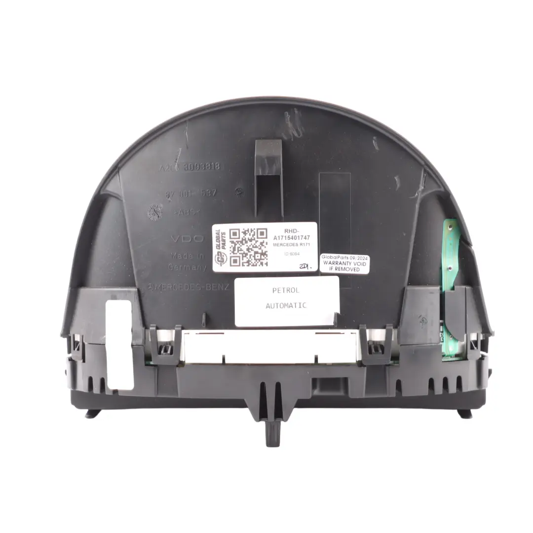 Mercedes R171 Petrol Instrument Cluster Speedometer Speedo Automatic - SKU RHD-A1715401747 - Part number A1715401747