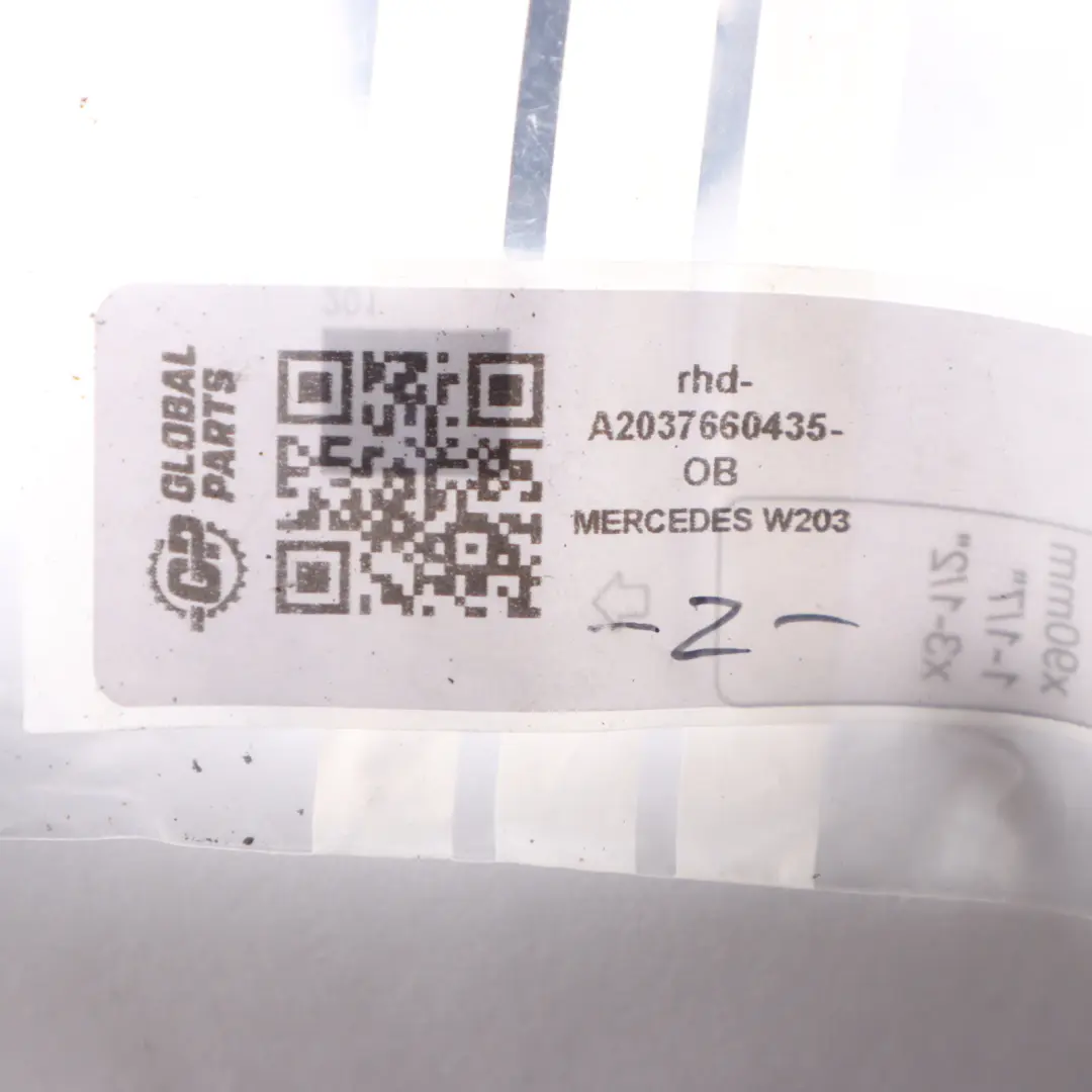 Door Handle End Cap Cover Front Right O/S Obsidian Black - 197 to Mercedes W203 with Part number A2037660435 Mercedes W203 Door Handle End Cap Cover Front Right O/S Obsidian Black - 197 - SKU RHD-A2037660435-OB - Part number A2037660435