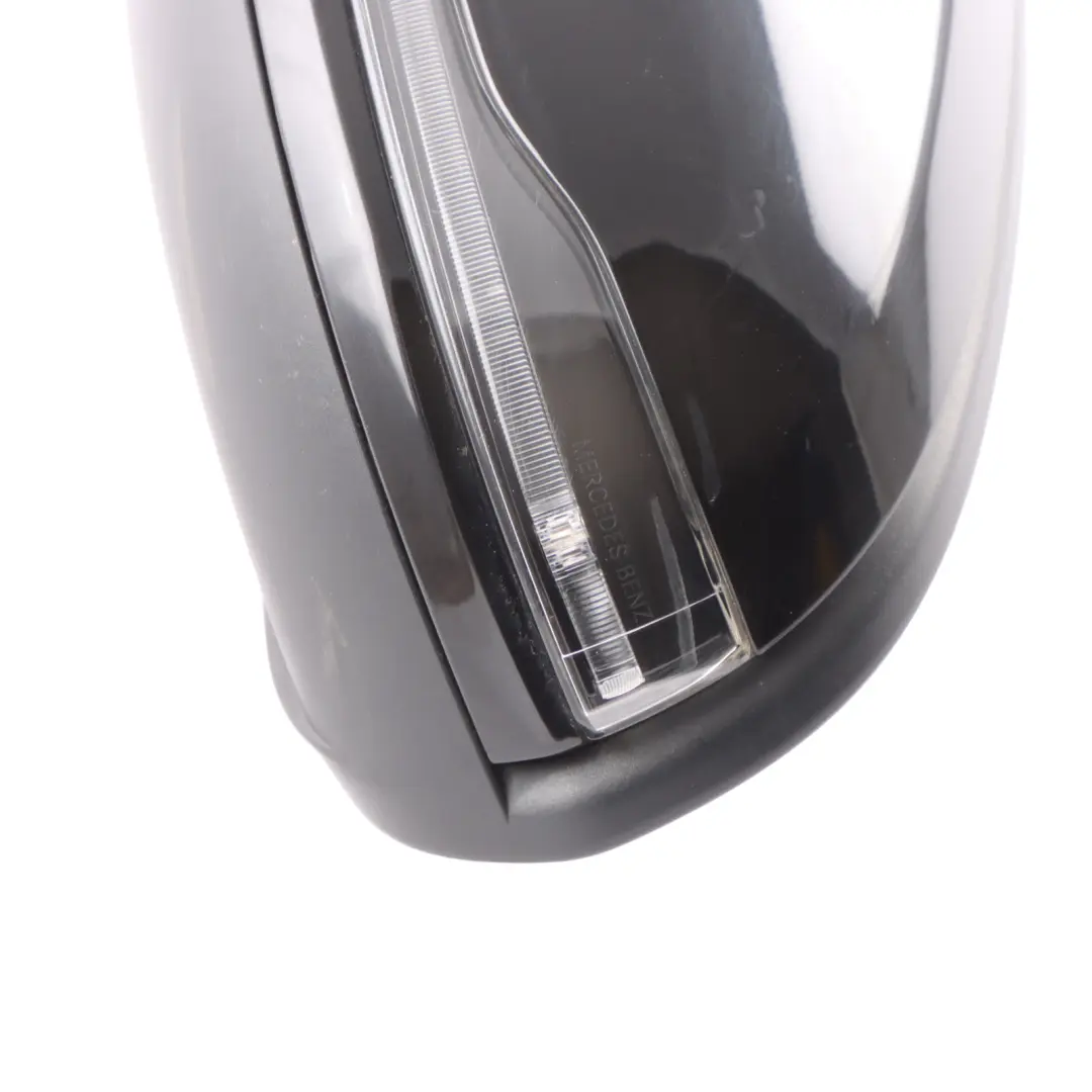 Mercedes W205 Wing Mirror Door Left N/S Outside Obsidian Black 197 - SKU RHD-A2058101505-OB - Part number A2058101505