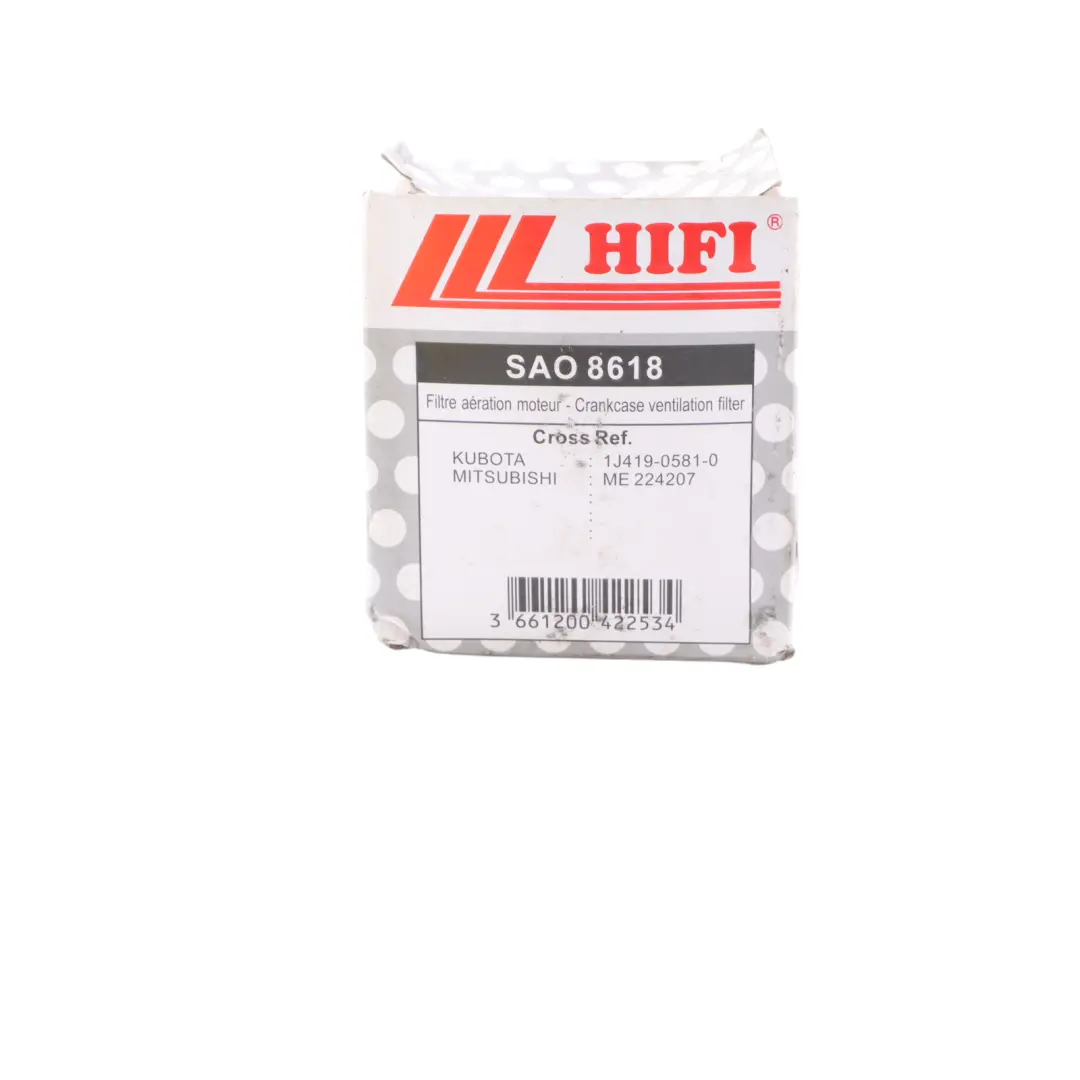  Hifi Engine Air Breather Filter Element Unit - SKU SAO8618 - Part number SAO8618