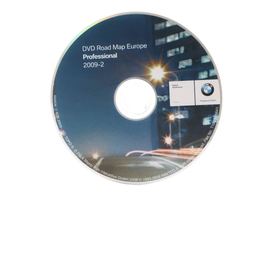 Disc Professional Navigation 2009-2 DVD Road Map Europe to BMW with Part number T1000-15641 BMW Disc Professional Navigation 2009-2 DVD Road Map Europe - SKU T1000-15641 - Part number T1000-15641