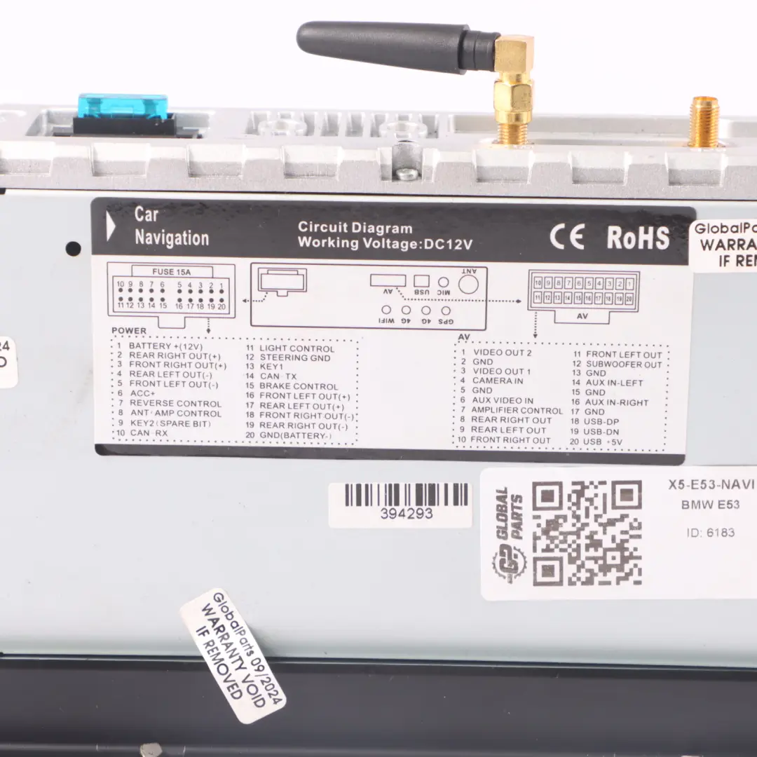 BMW X5 E53 Auto sistema di navigazione multimediale schermo GPS Android 2-DIN - SKU X5-E53-NAVI - Numero di parte X5-E53