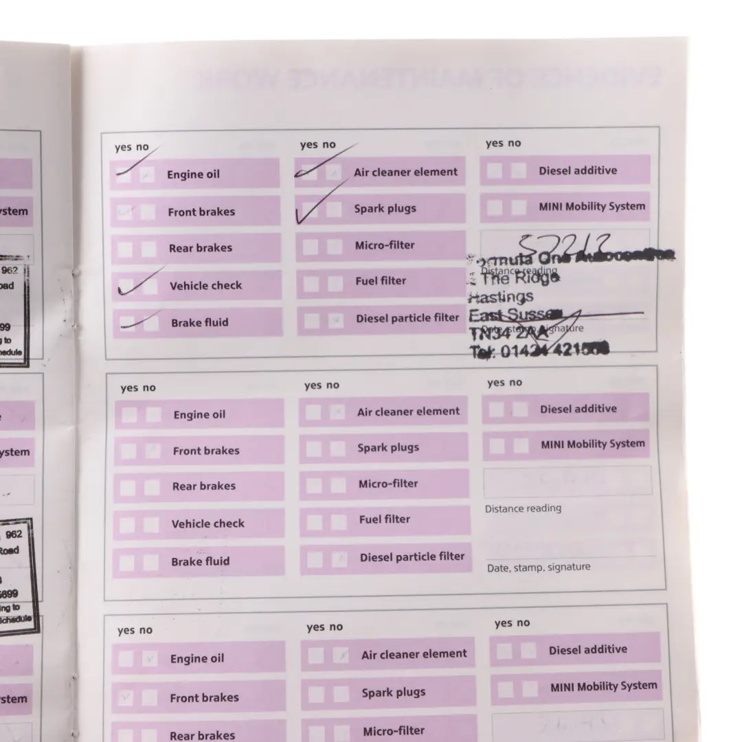 Service Book Booklet Instruction to Mini Cooper One R56 with Part number 0013611 Mini Cooper One R56 Service Book Booklet Instruction - SKU 0013611-2 - Part number 0013611