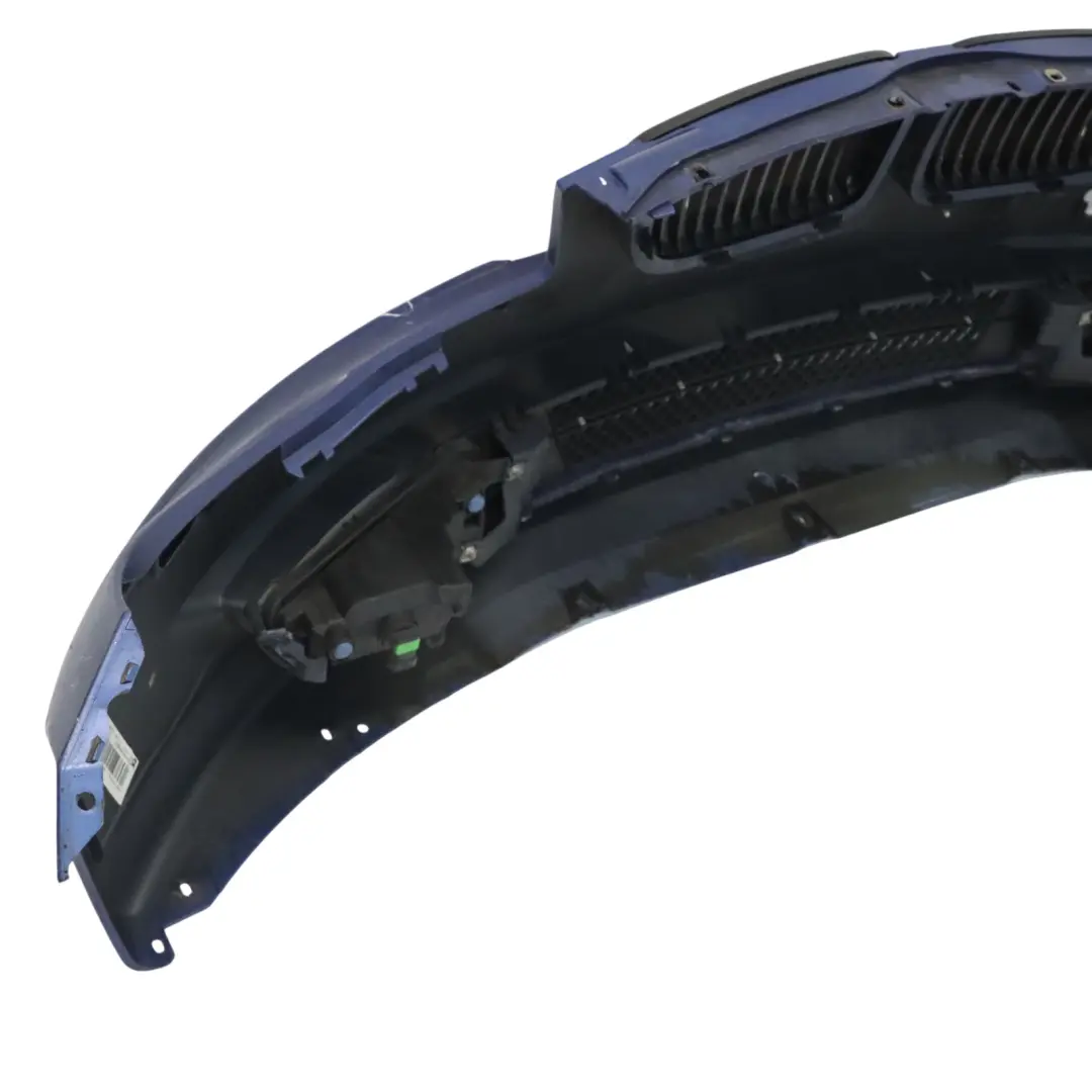 BMW E81 E87 LCI Complete Front Bumper Trim PDC Montegoblau Montego Blue - A51 - SKU 0035909-MTB - Part number 0035909