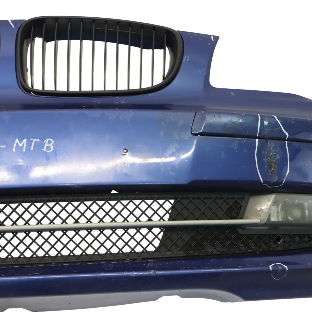 BMW E81 E87 LCI Complete Front Bumper Trim PDC Montegoblau Montego Blue - A51 - SKU 0035909-MTB - Part number 0035909