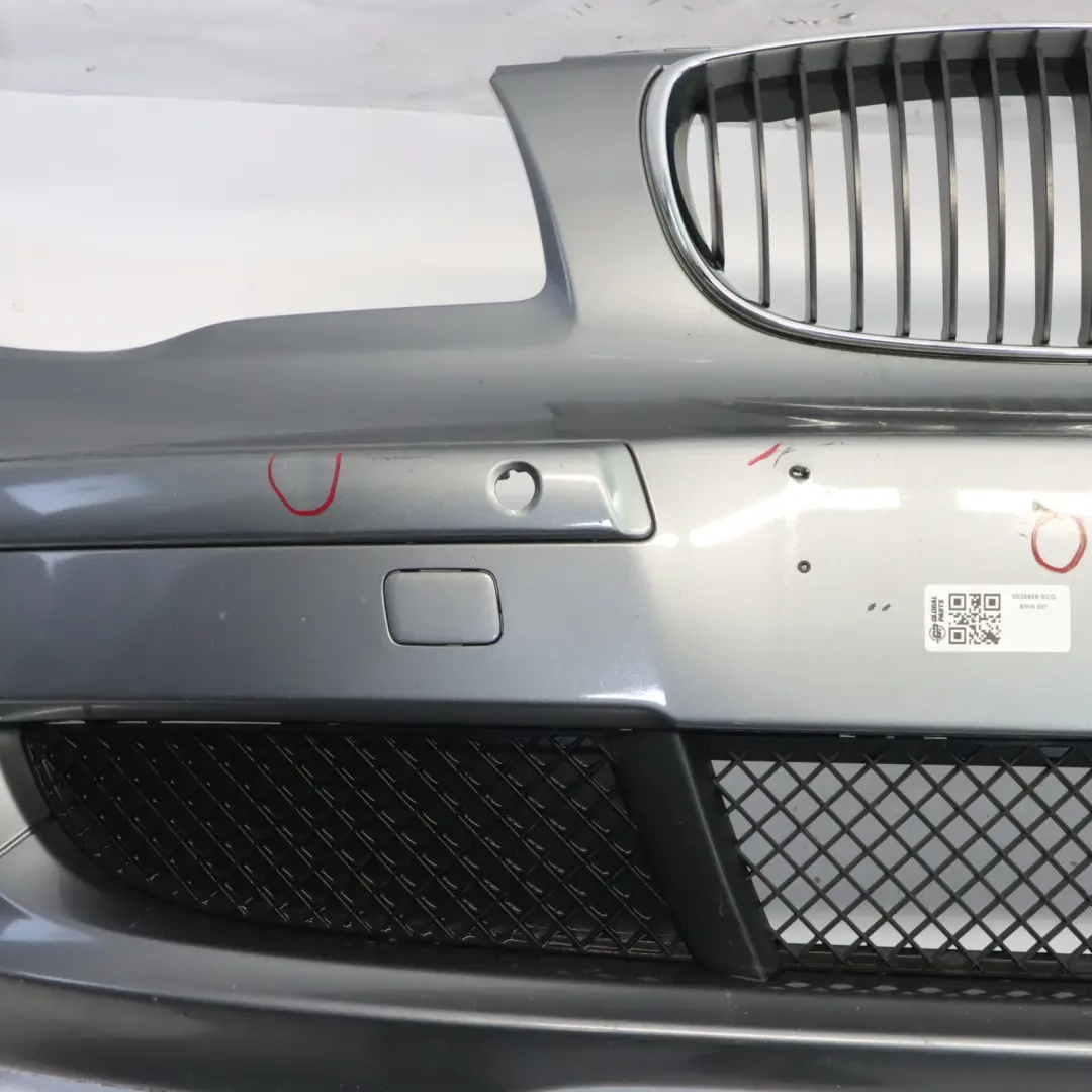 BMW E81 E87 LCI Front Bumper Trim Spacegrau Space Grey Metallic - A52 - SKU 0035909-SCG - Part number 0035909