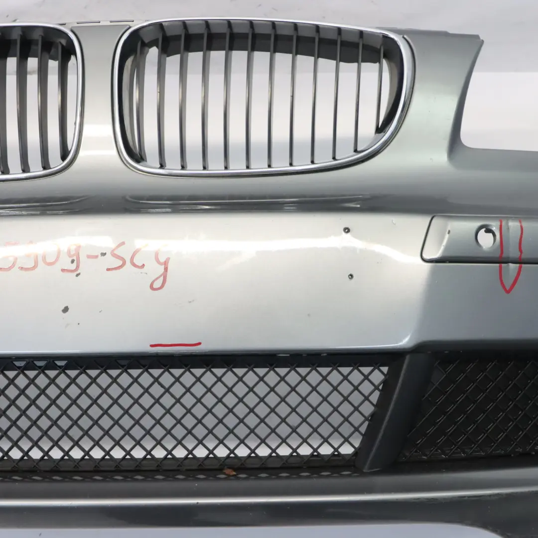 BMW E81 E87 LCI Front Bumper Trim Spacegrau Space Grey Metallic - A52 - SKU 0035909-SCG - Part number 0035909