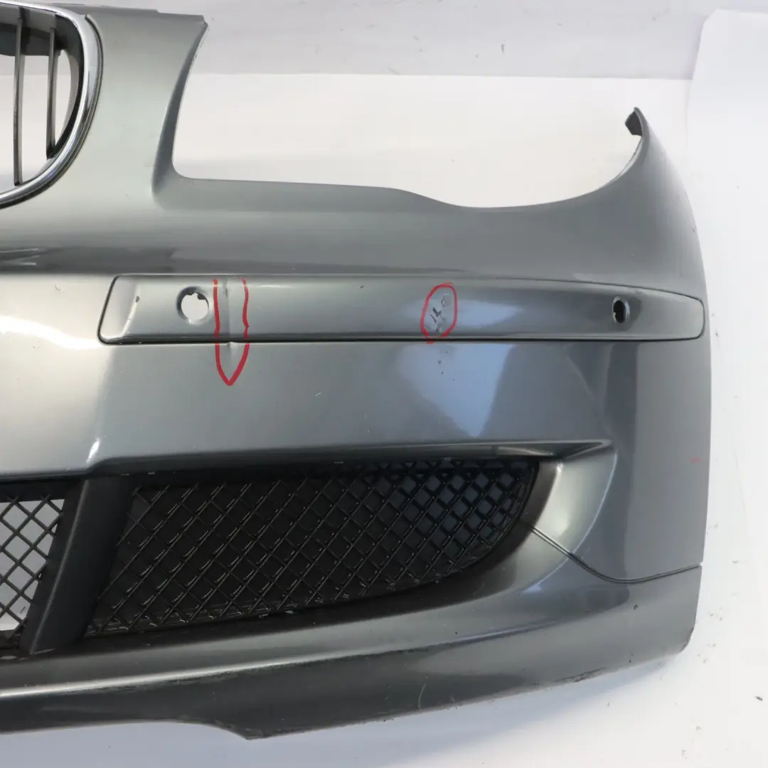 BMW E81 E87 LCI Front Bumper Trim Spacegrau Space Grey Metallic - A52 - SKU 0035909-SCG - Part number 0035909