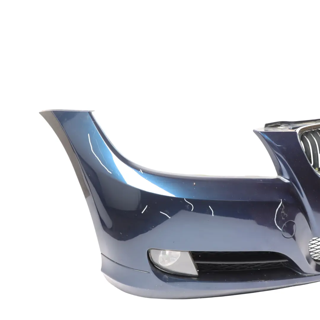 Front Bumper Trim Panel Complete Tiefseeblau Deep Sea Blue - A76 to BMW E90 LCI with Part number 0036839 BMW E90 LCI Front Bumper Trim Panel Complete Tiefseeblau Deep Sea Blue - A76 - SKU 0036839-DSB - Part number 0036839