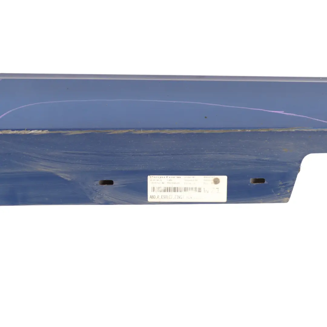 Sill Strip Side Skirt Right O/S Montegoblau Blue Metallic - A51 to BMW E90 E91 LCI with Part number 0037060 BMW E90 E91 LCI Sill Strip Side Skirt Right O/S Montegoblau Blue Metallic - A51 - SKU 0037060-MTB1 - Part number 0037060