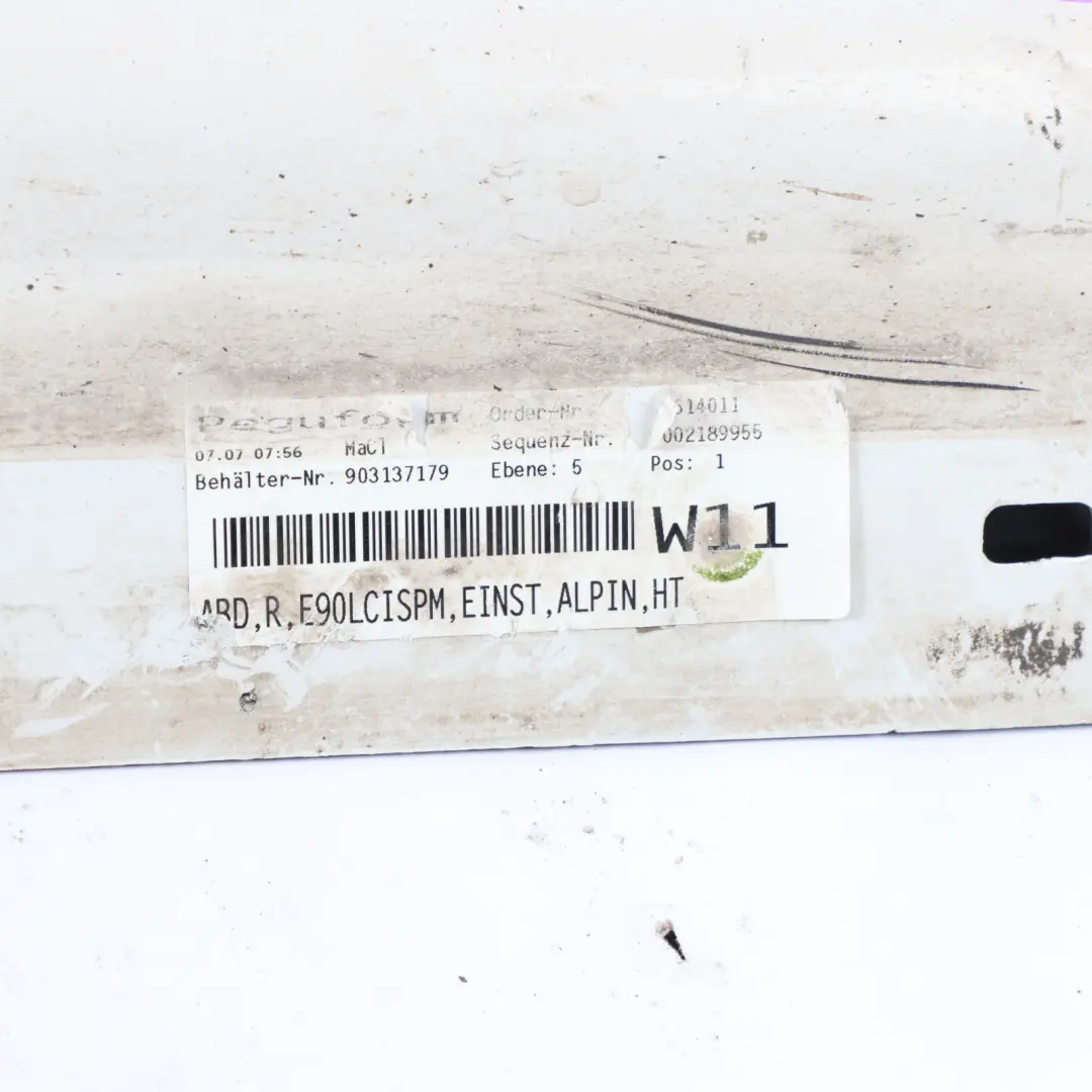 BMW E90 LCI M Sport Sill Strip Side Skirt Right O/S Alpinweiss 3 White - 300 - SKU 0037230-AW - Part number 37230