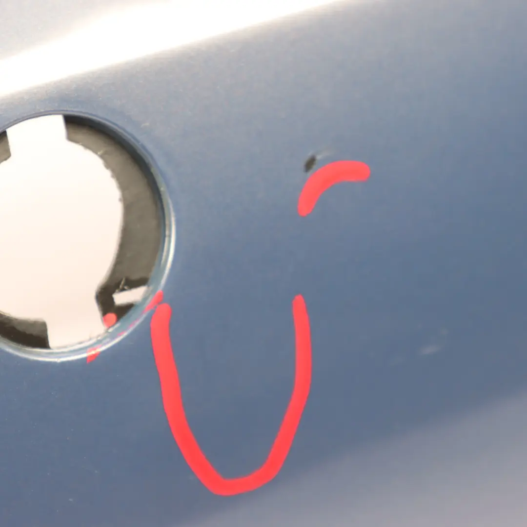 Bumper Cabrio Complete PDC Trim Panel Cool Blue Metallic - A27 to Mini R52 Rear with Part number 0309183 Mini R52 Rear Bumper Cabrio Complete PDC Trim Panel Cool Blue Metallic - A27 - SKU 0309183-COOL - Part number 0309183