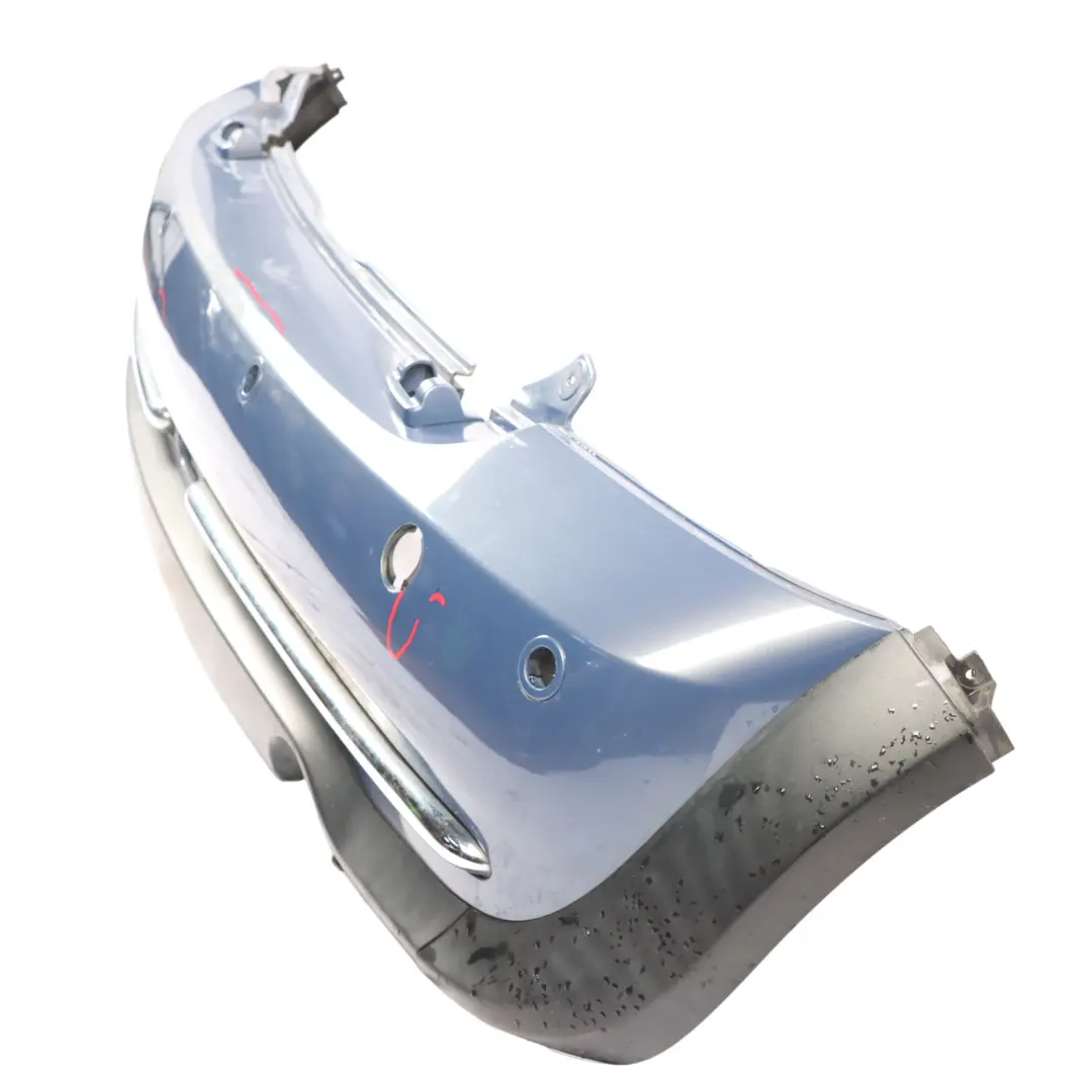 Bumper Cabrio Complete PDC Trim Panel Cool Blue Metallic - A27 to Mini R52 Rear with Part number 0309183 Mini R52 Rear Bumper Cabrio Complete PDC Trim Panel Cool Blue Metallic - A27 - SKU 0309183-COOL - Part number 0309183