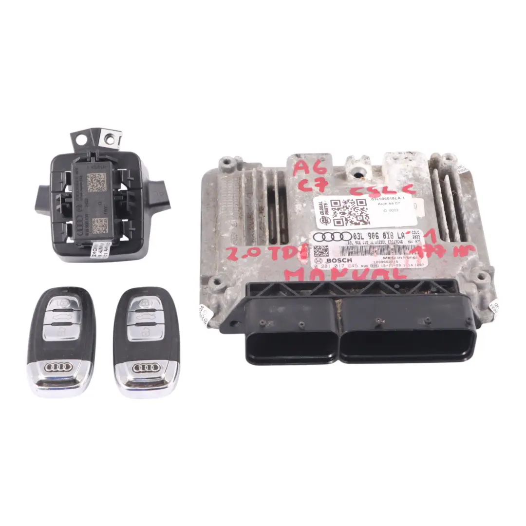 CGLC 177HP Unité moteur ECU Kit 2 Clés d'allumage pour Audi A6 C7 2.0 TDI à propos du numéro de pièce 03L906018LA Audi A6 C7 2.0 TDI CGLC 177HP Unité moteur ECU Kit 2 Clés d'allumage - SKU 03L906018LA-1 - Numéro de pièce 03L906018LA
