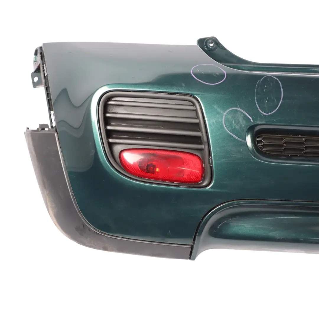 Bumper Trim JCW Aerokit British Racing Green Metallic - A67 to Mini R56 R57 Rear with Part number 0413367 Mini R56 R57 Rear Bumper Trim JCW Aerokit British Racing Green Metallic - A67 - SKU 0413367-BRG - Part number 0413367