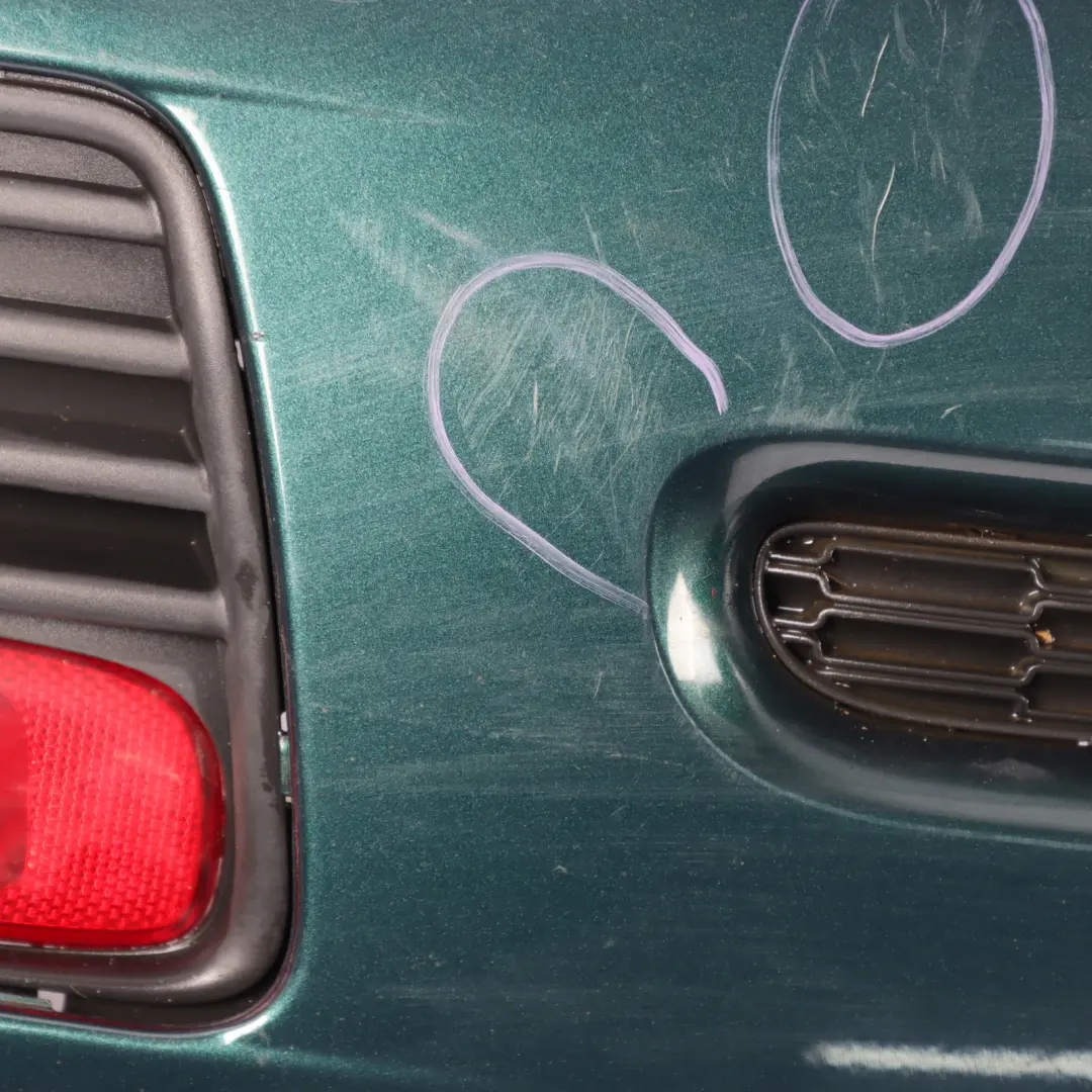 Bumper Trim JCW Aerokit British Racing Green Metallic - A67 to Mini R56 R57 Rear with Part number 0413367 Mini R56 R57 Rear Bumper Trim JCW Aerokit British Racing Green Metallic - A67 - SKU 0413367-BRG - Part number 0413367