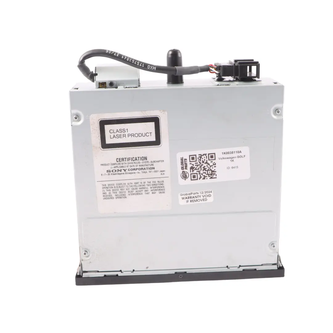 Unidad principal con cargador de CD VW Volkswagen Golf 5 - SKU 1K0035110A - Número de pieza 1K0035110A