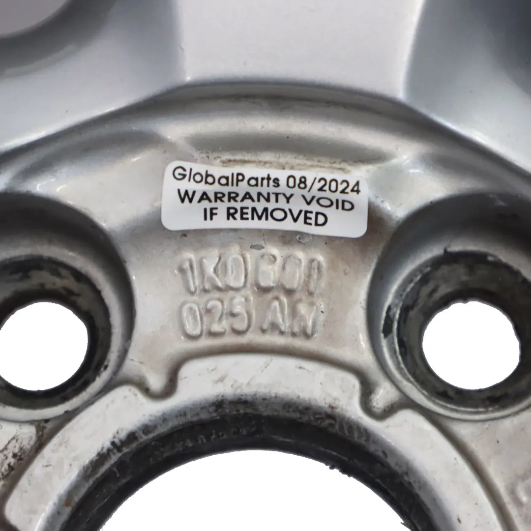 VW Volkswagen Golf Mk5 Mk6 Argento Cerchio in Lega 17" ET:54 7J - SKU 1K0601025AN-2 - Numero di parte 1K0601025AN