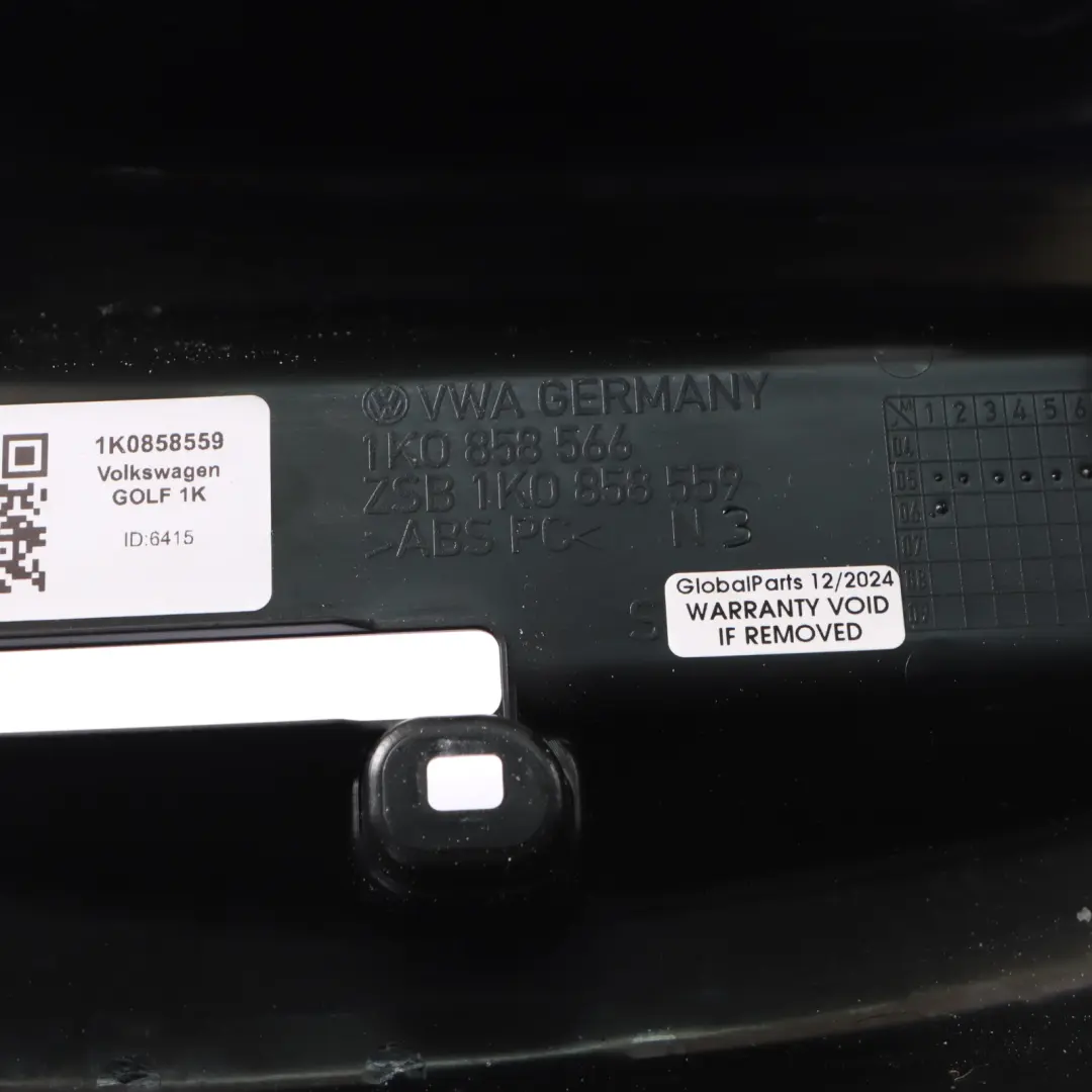 Volkswagen Golf 5 Tapa inferior columna dirección Carenado encendido - SKU 1K0858559 - Número de pieza 1K0858559