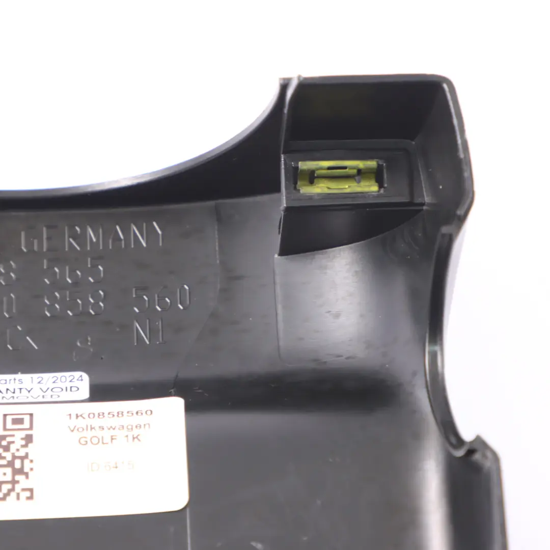 VW Golf V 5 1K Steering Column Upper Top Cover Panel Trim - SKU 1K0858560 - Part number 1K0858560