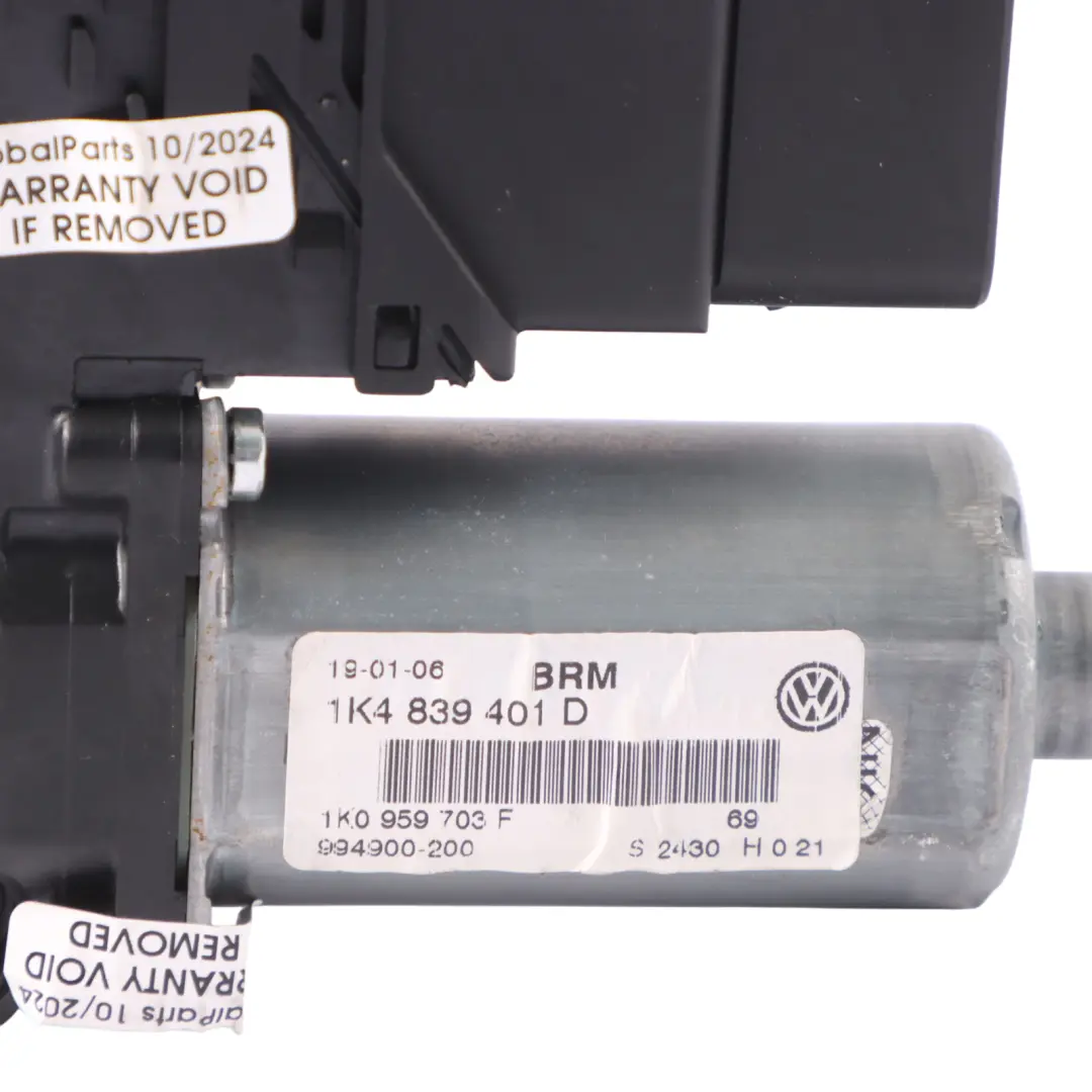 VW Volkswagen Golf 1K Regolatore Elettrico Motore Finestra Sinistro - SKU 1K4839401D - Numero di parte 1K4839401D