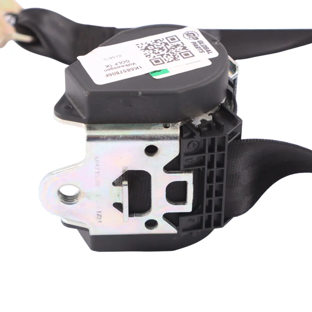 1K Rear Right O/S Seat Belt Seatbelt Black to VW Golf V 5 with Part number 1K6857806F VW Golf V 5 1K Rear Right O/S Seat Belt Seatbelt Black - SKU 1K6857806F - Part number 1K6857806F