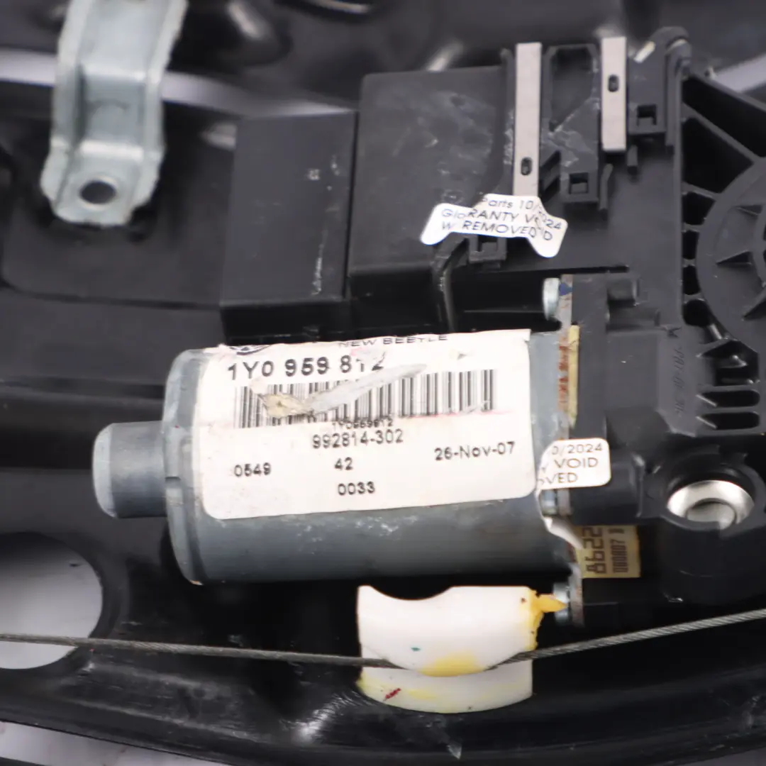 VW Volkswagen New Beetle Regolatore Lunotto Destro Meccanismo - SKU 1Y0847272E - Numero di parte 1Y0847272E