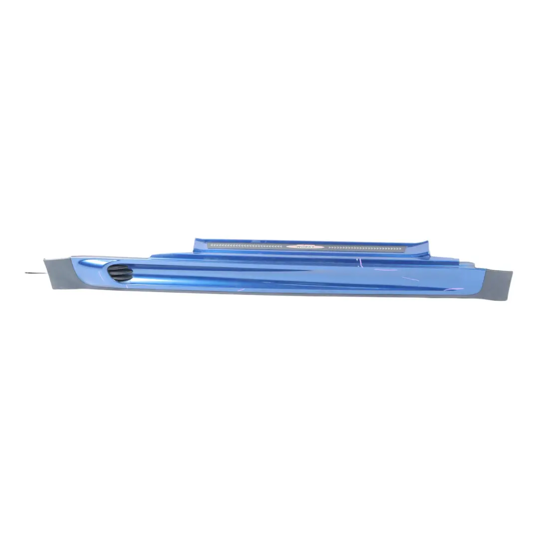 Right Door O/S Sill Skirt Side Lightning Blue - A63 to Mini Cooper R56 R57 JCW with Part number 2156418 Mini Cooper R56 R57 JCW Right Door O/S Sill Skirt Side Lightning Blue - A63 - SKU 2156418-LB - Part number 2156418