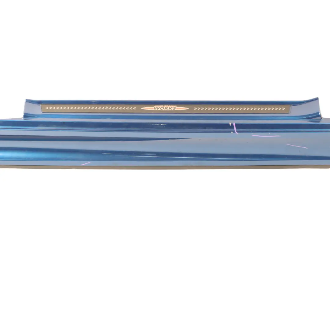 Right Door O/S Sill Skirt Side Lightning Blue - A63 to Mini Cooper R56 R57 JCW with Part number 2156418 Mini Cooper R56 R57 JCW Right Door O/S Sill Skirt Side Lightning Blue - A63 - SKU 2156418-LB - Part number 2156418