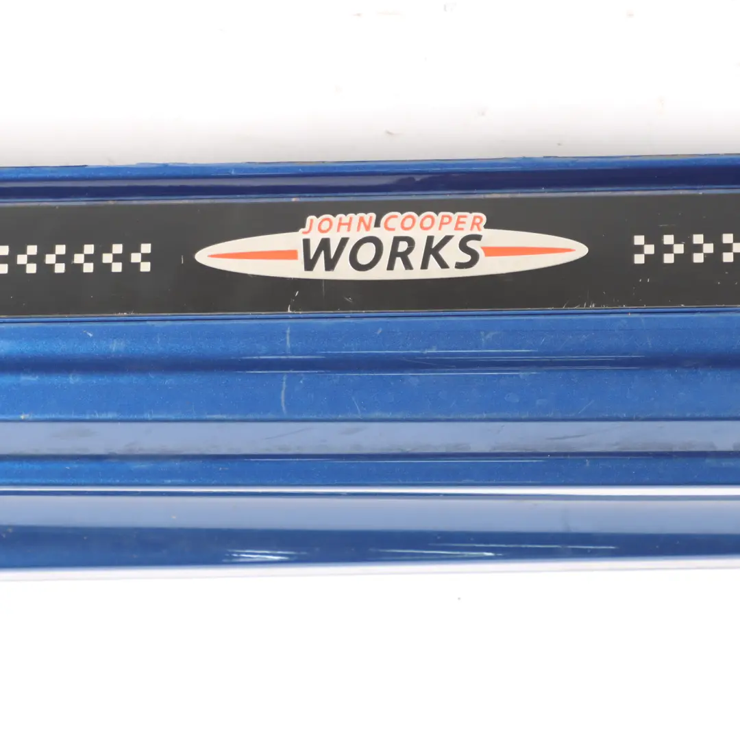 Right Door O/S Sill Skirt Side Lightning Blue - A63 to Mini Cooper R56 R57 JCW with Part number 2156418 Mini Cooper R56 R57 JCW Right Door O/S Sill Skirt Side Lightning Blue - A63 - SKU 2156418-LB - Part number 2156418