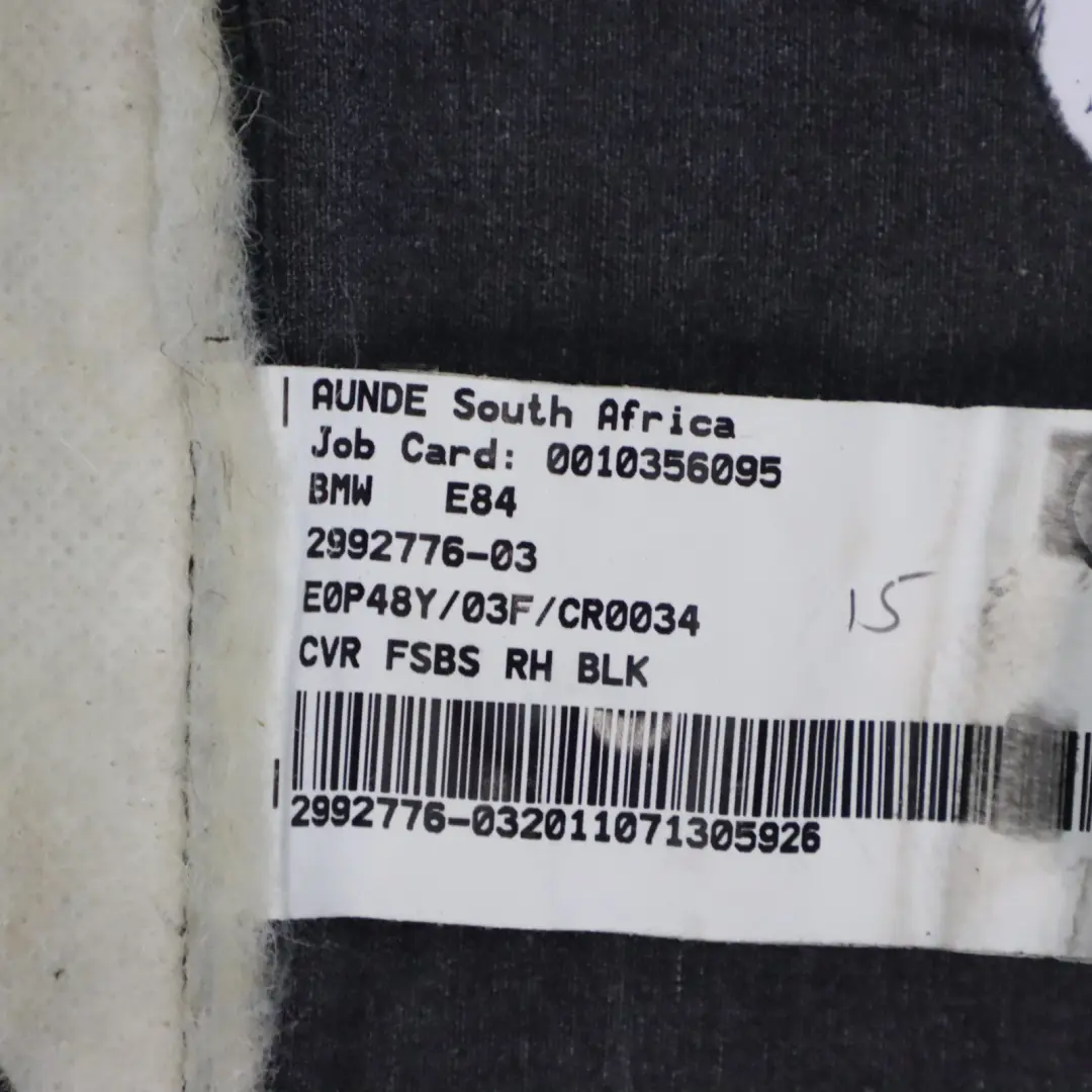 Front Seat Backrest Heated M Sport Right O/S Leather Nevada Black to BMW X1 E84 with Part number 2992776 BMW X1 E84 Front Seat Backrest Heated M Sport Right O/S Leather Nevada Black - SKU 2992776 - Part number 2992776