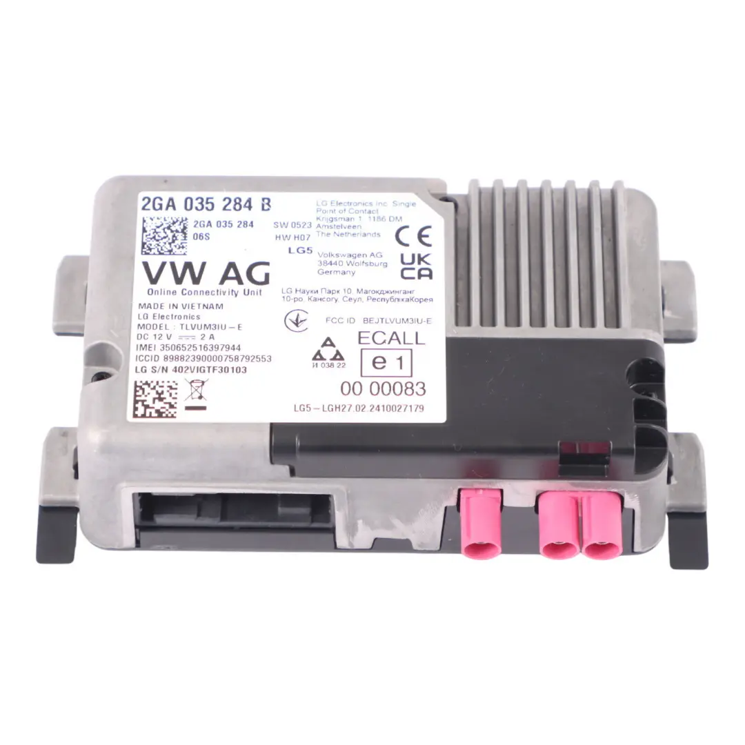 Audi Q2 GA Online Services Control Module ECU Unit - SKU 2GA035284B - Part number 2GA035284B