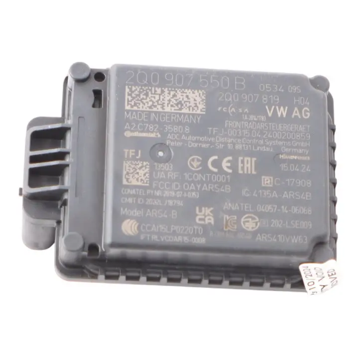 Front Radar Sensor Audi Q2 Volkswagen Skoda Seat Control Unit Module to with Part number 2Q0907550B Front Radar Sensor Audi Q2 Volkswagen Skoda Seat Control Unit Module - SKU 2Q0907550B - Part number 2Q0907550B