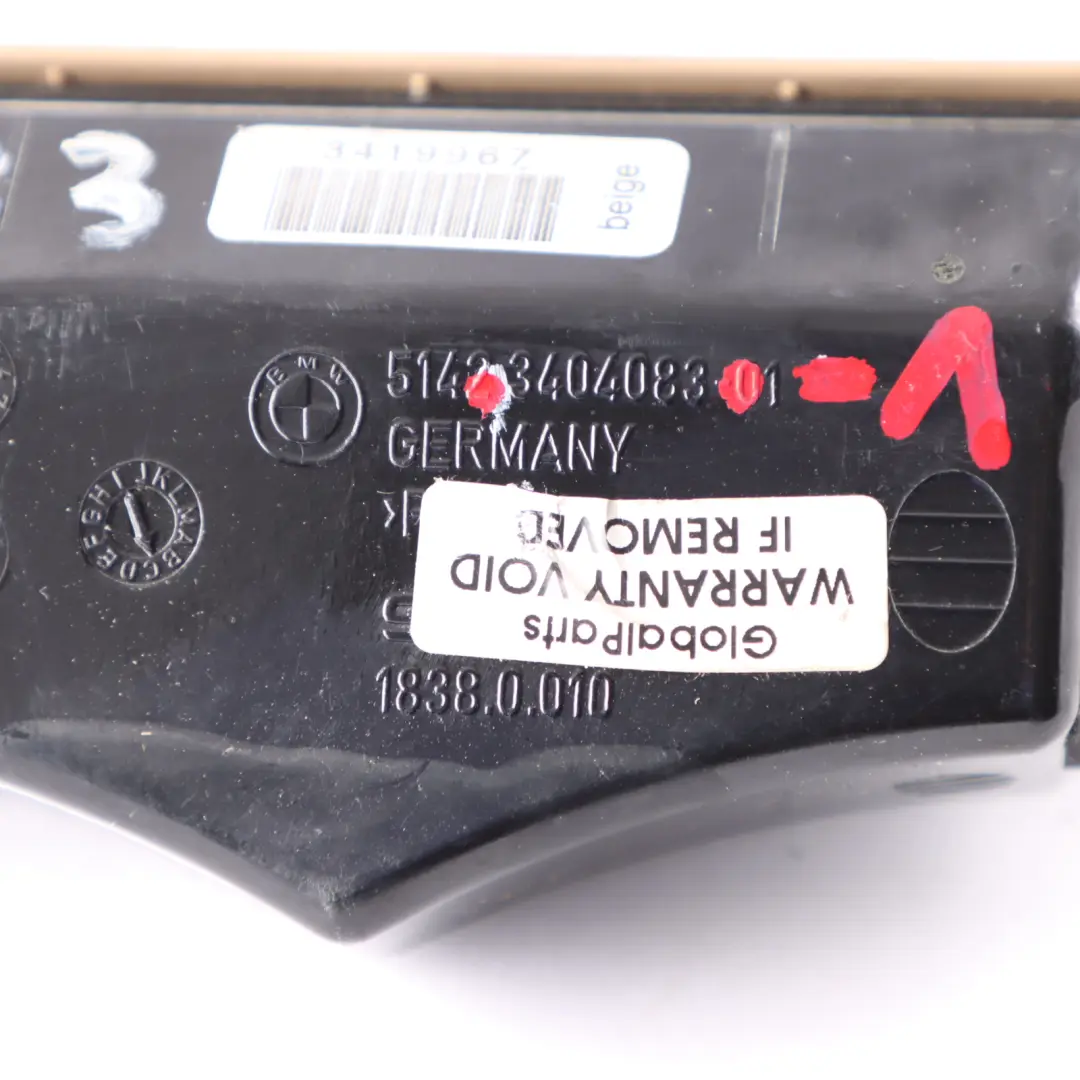 Tapa Cenicero Almacenamiento Puerta Trasera Beige para BMW X3 E83 con número de pieza 3404083 BMW X3 E83 Tapa Cenicero Almacenamiento Puerta Trasera Beige - SKU 3404083-1 - Número de pieza 3404083