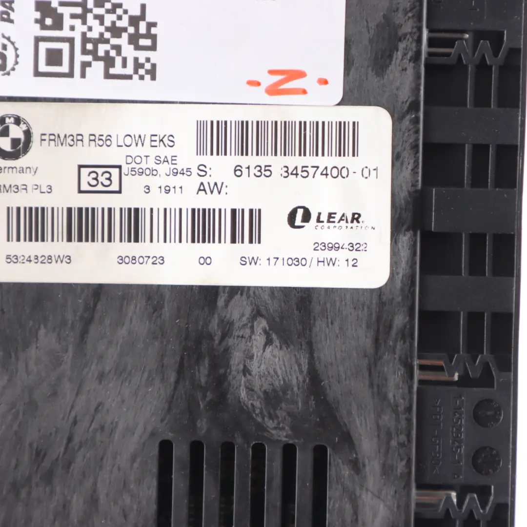 Footwell Light Module High EKS ECU PL3 FRM3R to Mini Cooper R56 LCI with Part number 3457400 Mini Cooper R56 LCI Footwell Light Module High EKS ECU PL3 FRM3R - SKU 3457400 - Part number 3457400