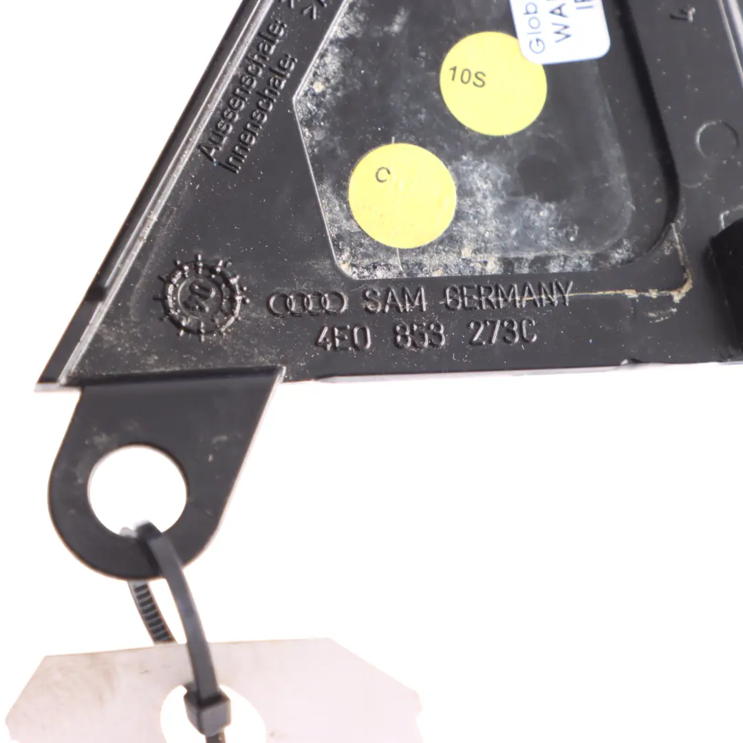 Exterior Corner Cover Trim Black Rear Left N/S to Audi A8 S8 D3 with Part number 4E0853273C Audi A8 S8 D3 Exterior Corner Cover Trim Black Rear Left N/S - SKU 4E0853273C - Part number 4E0853273C