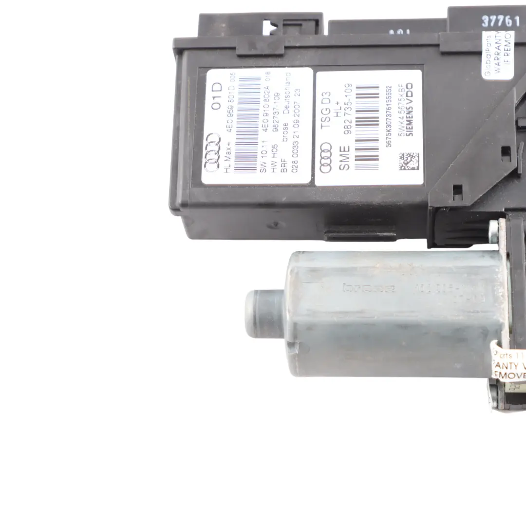 Door Window Lifter Motor Rear Left N/S to Audi A8 D3 with Part number 4E0959801D Audi A8 D3 Door Window Lifter Motor Rear Left N/S - SKU 4E0959801D - Part number 4E0959801D