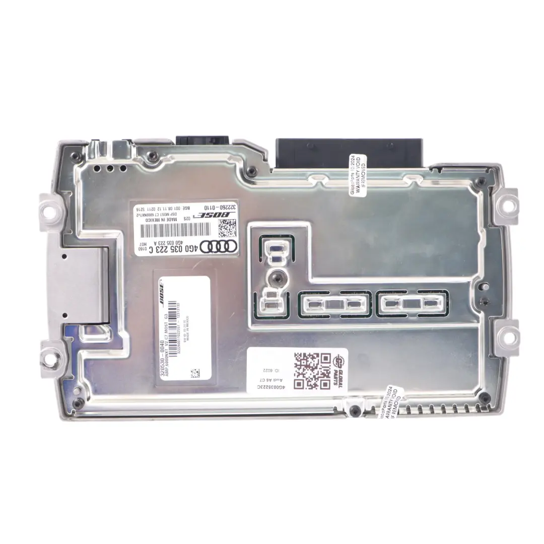 Système audio Amplificateur Bose pour Audi A6 C7 à propos du numéro de pièce 4G0035223C Audi A6 C7 Système audio Amplificateur Bose - SKU 4G0035223C - Numéro de pièce 4G0035223C