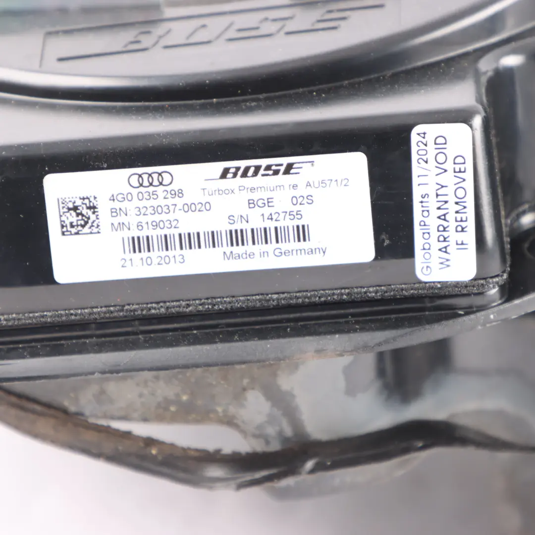 Door Speaker Bose Audio Unit Front Right O/S to Audi A6 S6 RS6 with Part number 4G0035298 Audi A6 S6 RS6 Door Speaker Bose Audio Unit Front Right O/S - SKU 4G0035298 - Part number 4G0035298
