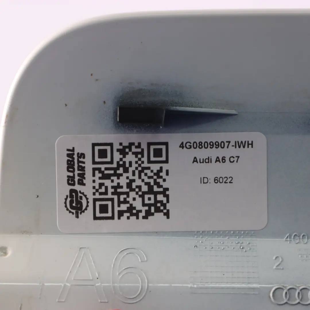 Audi A6 C7 Tapa tapa depósito combustible Ibis White - Y9C 4G0809907 - SKU 4G0809907-IWH - Número de pieza 4G0809907-IWH